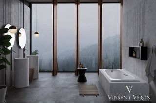 Ванна чугунная Vinsent Veron Concept VCO1507042H 150x70см с отверстиями для ручек